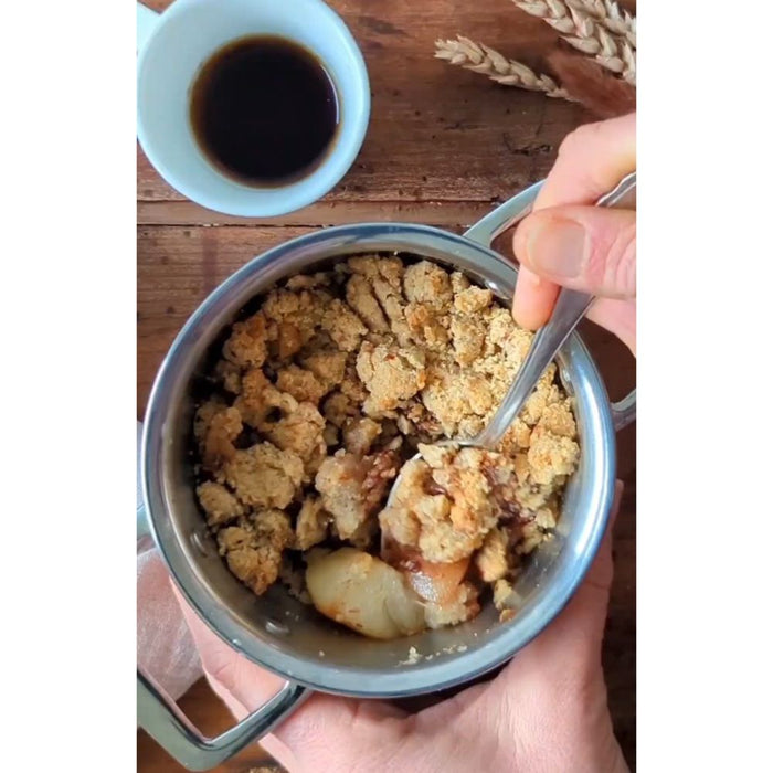 Pear and Chocolate Vegan Crumble