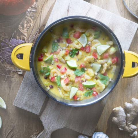 SHRIMP CURRY WITH PUMPKIN AND COCONUT CREAM