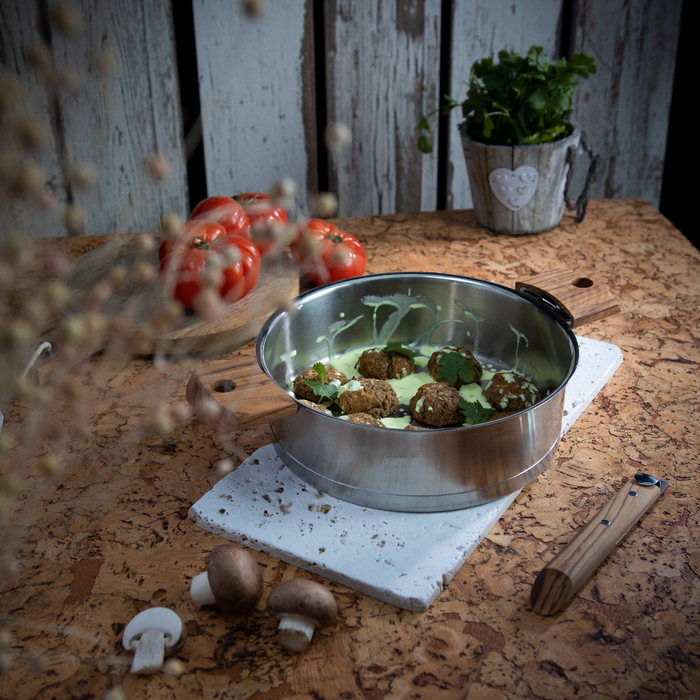Vegan Lentil “Meatball” with Coconut Sauce